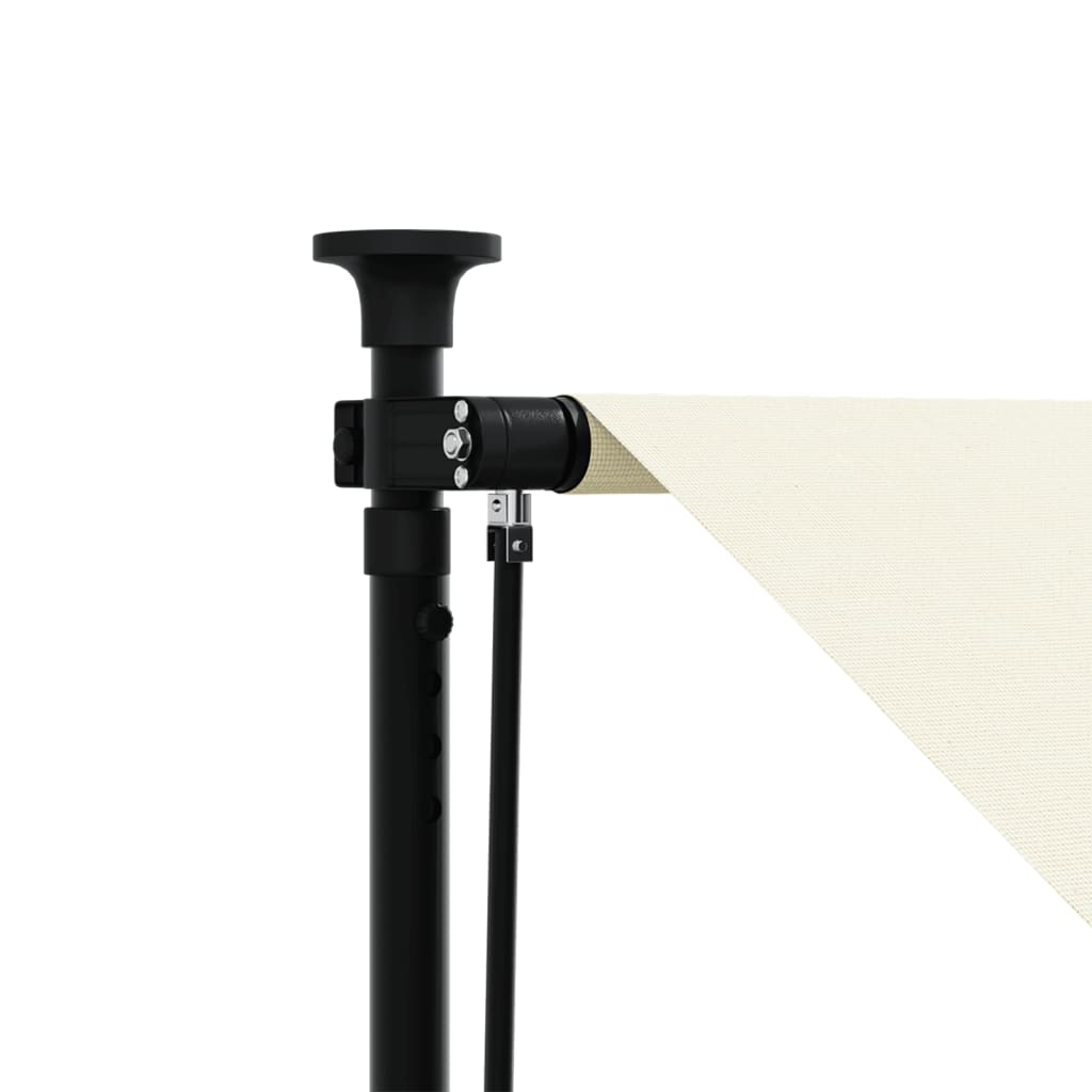 Uttrekkbar markise kremhvit 100x150 cm stoff og stål