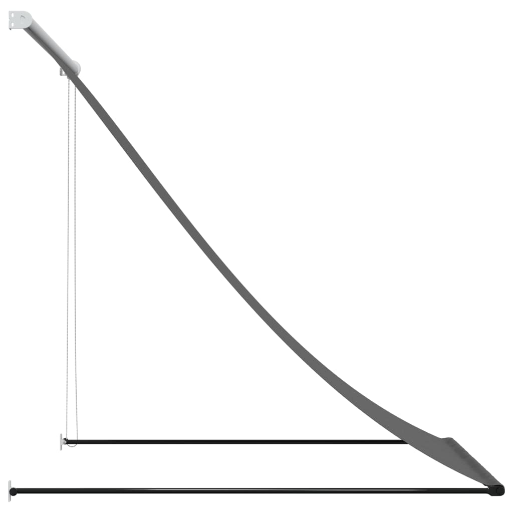 Uttrekkbar markise antrasitt 150x150 cm stoff og stål
