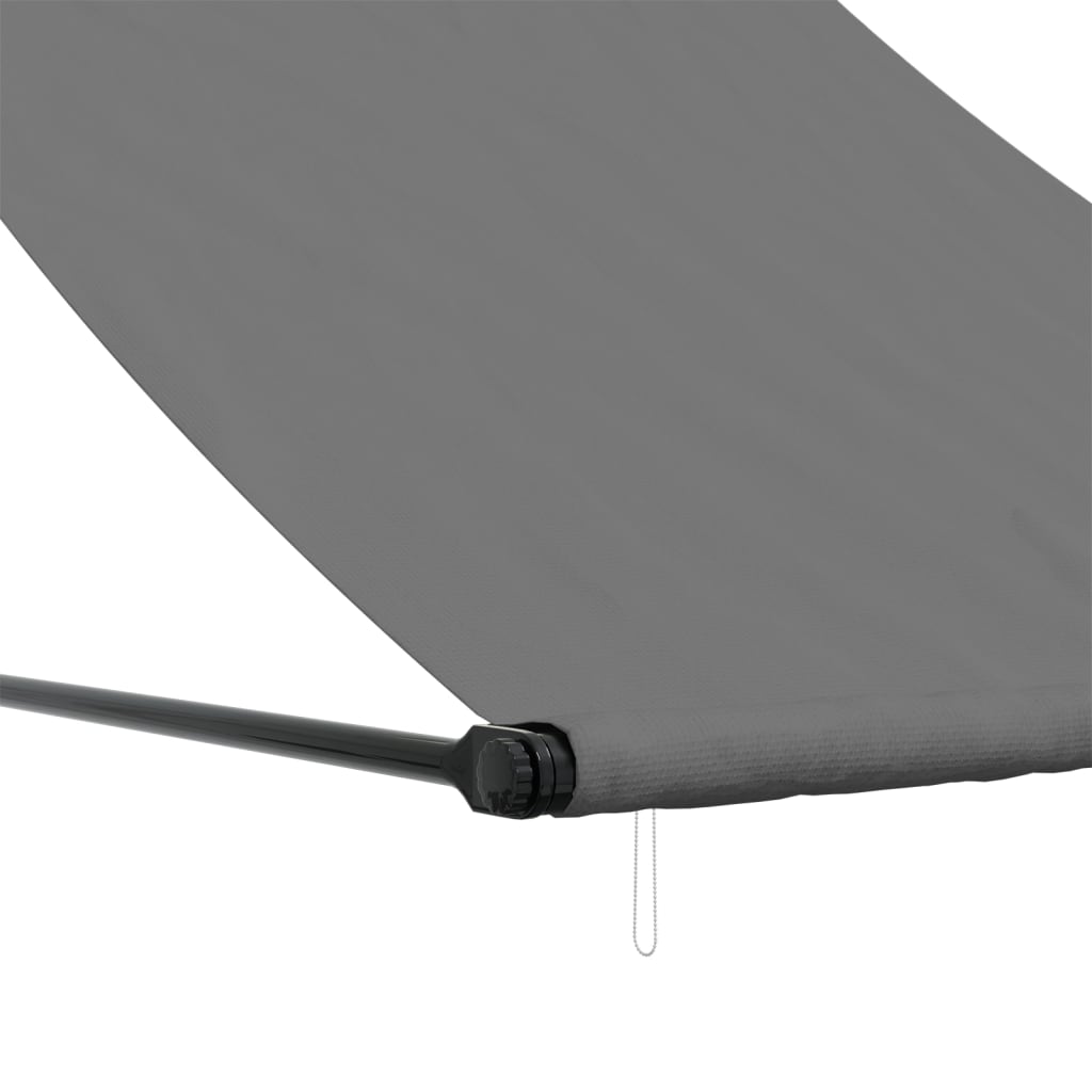 Uttrekkbar markise antrasitt 150x150 cm stoff og stål
