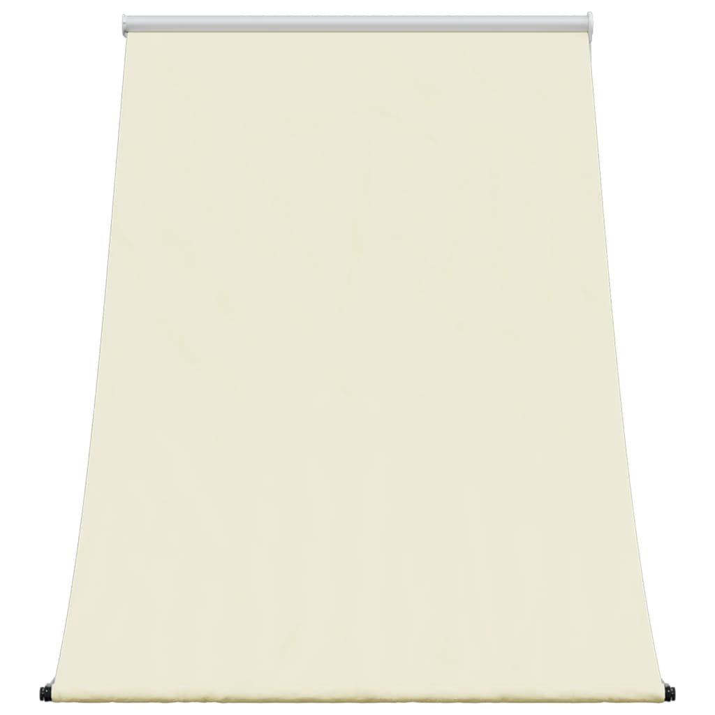Uttrekkbar markise kremhvit 100x150 cm stoff og stål