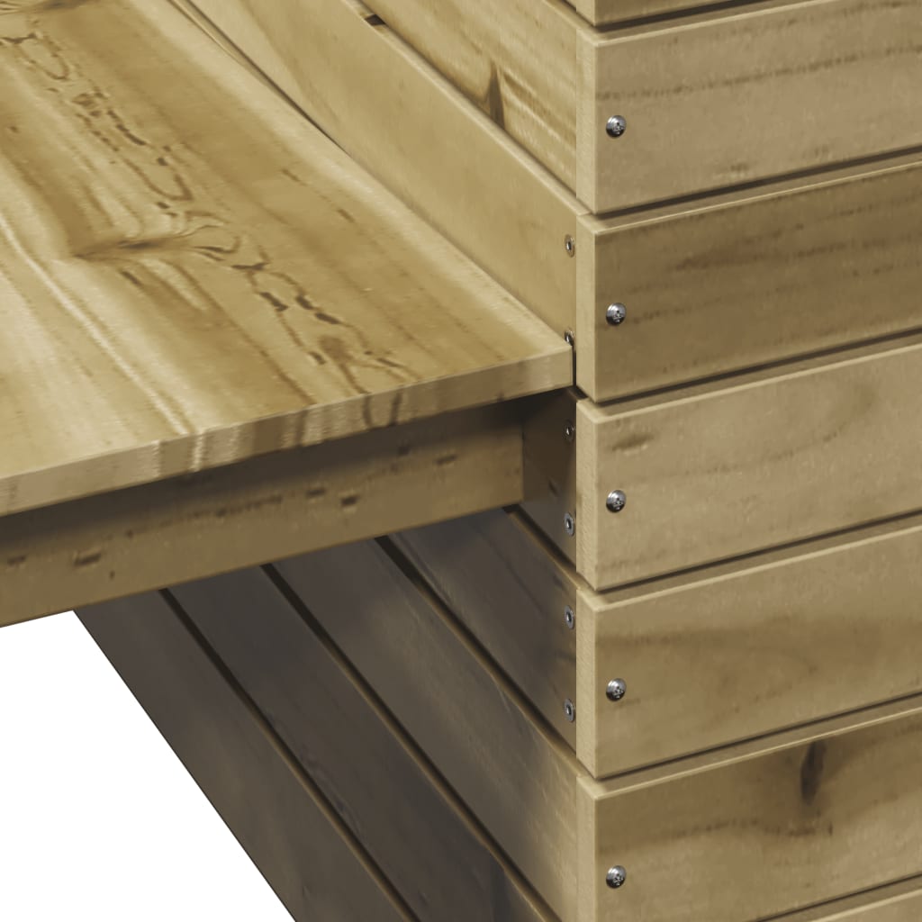 Benk med plantekasser 167,5x60x65 cm impregnert furu