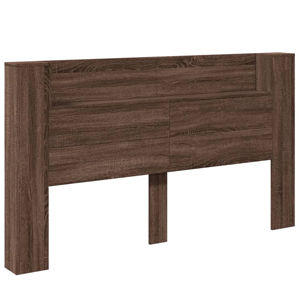 Hodegavl Skap Med Led Brun Eik 180X16,5X103,5 Cm