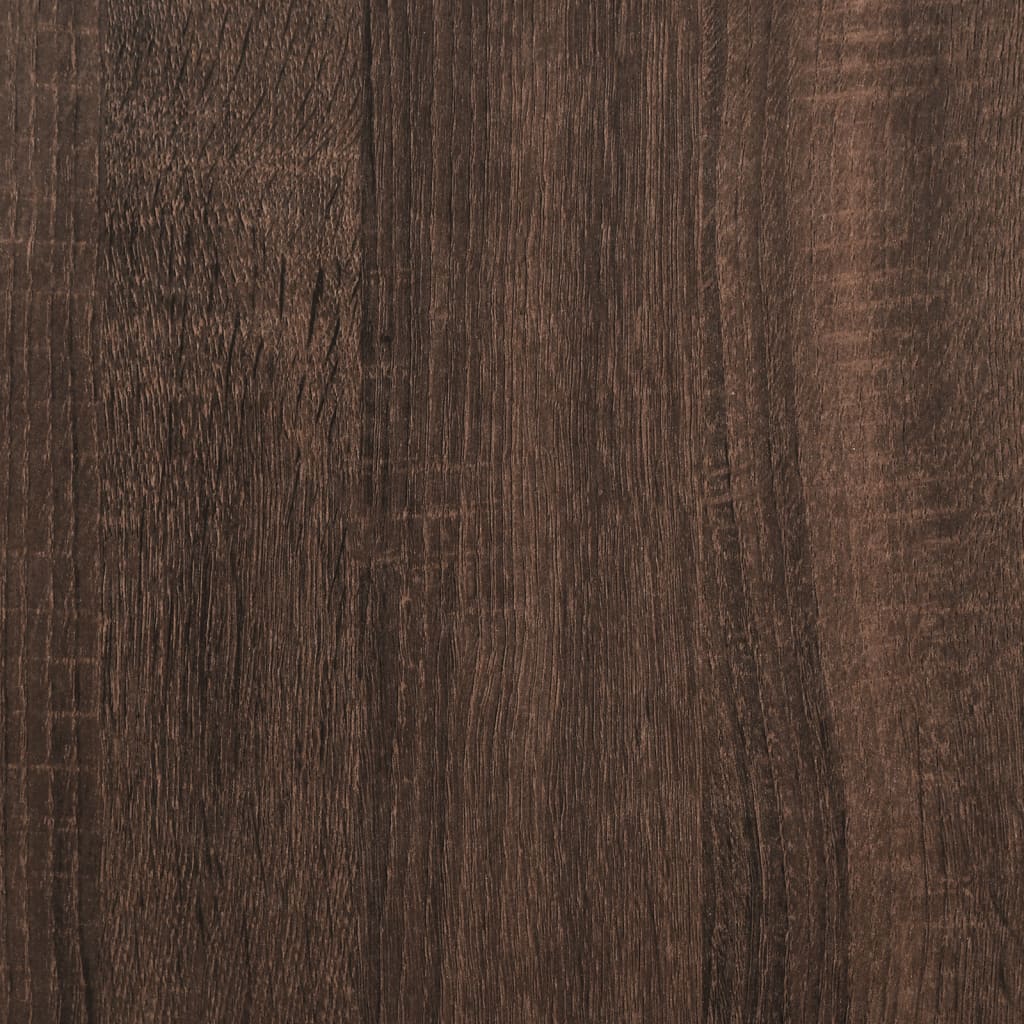 Hodegavl Skap Med Led Brun Eik 180X16,5X103,5 Cm