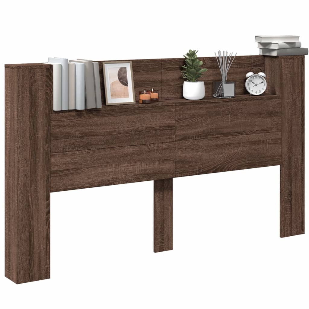 Hodegavl Skap Med Led Brun Eik 180X16,5X103,5 Cm