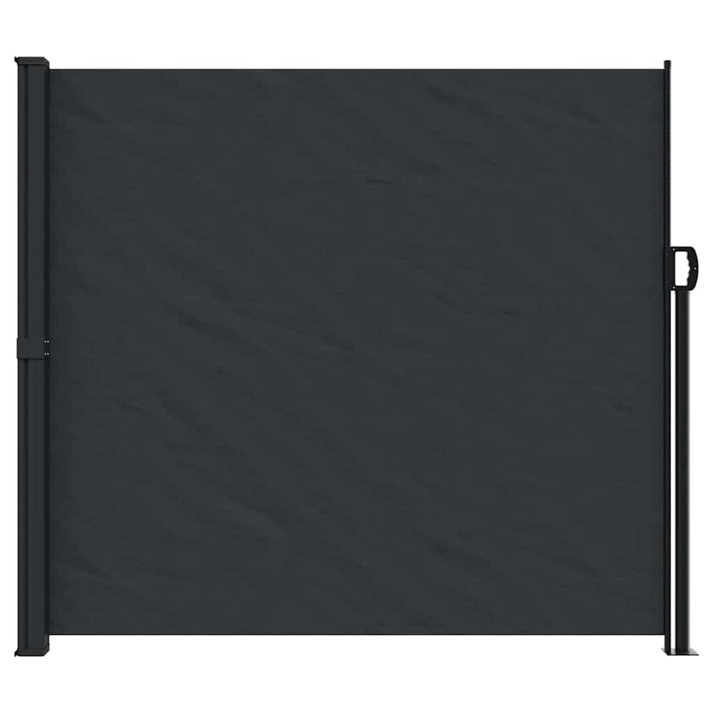 Uttrekkbar sidemarkise svart 180x500 cm