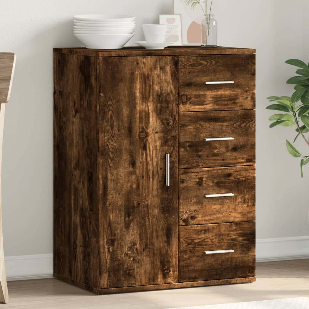 Skjenk Røkt Eik 59X39X80 Cm Konstruert Tre