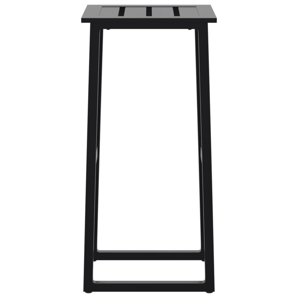 Barkrakker 2 stk svart 38x38x80 cm pulverlakkert stål