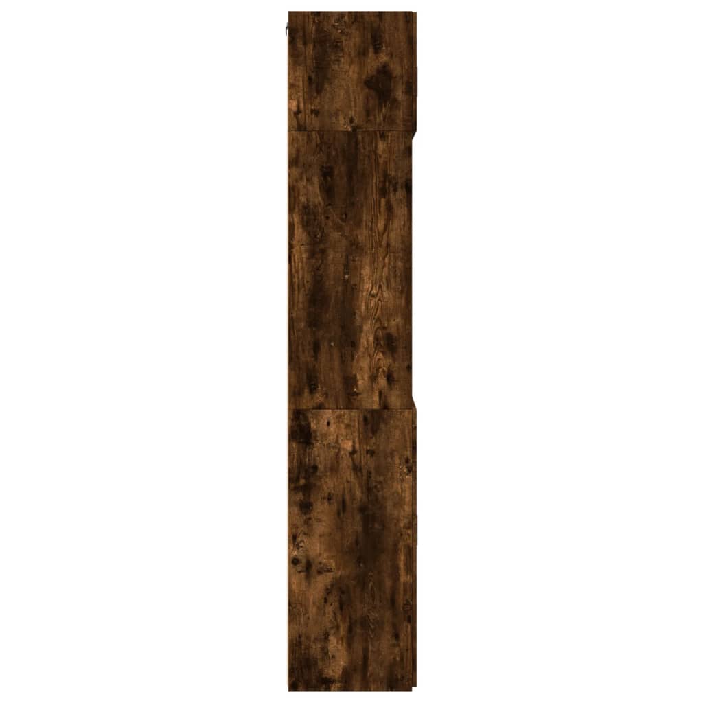 Oppbevaringsskap Røkt Eik 80X42,5X225 Cm Konstruert Tre