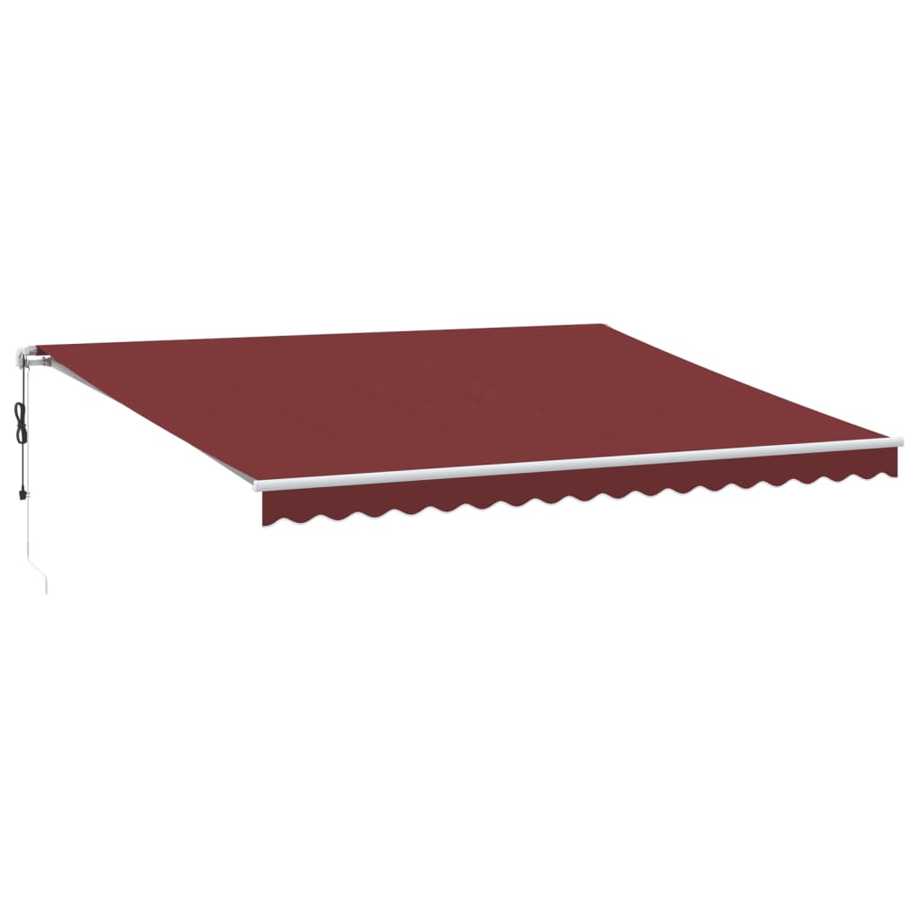 Automatisk uttrekkbar markise burgunder 450x300 cm