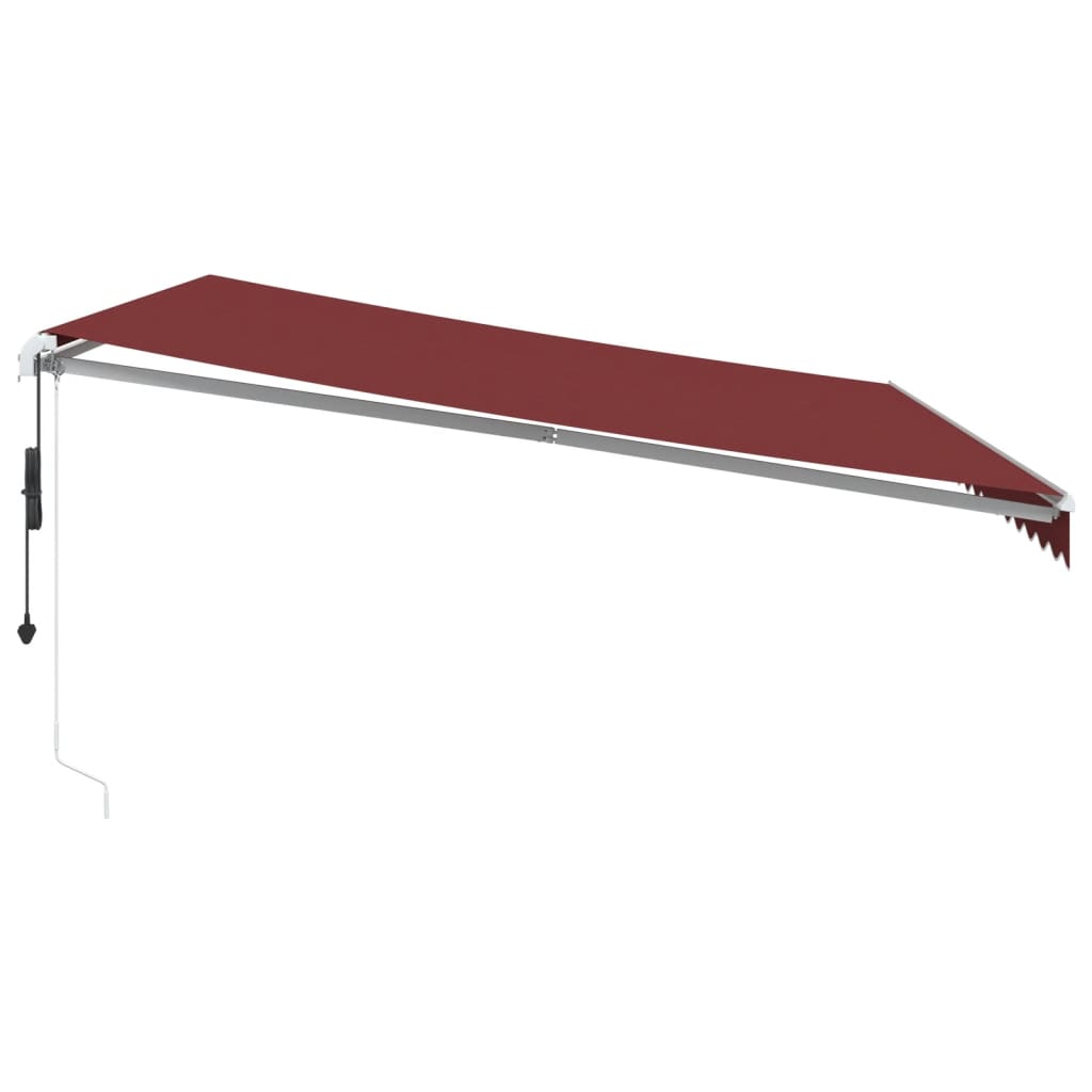Automatisk uttrekkbar markise burgunder 450x300 cm