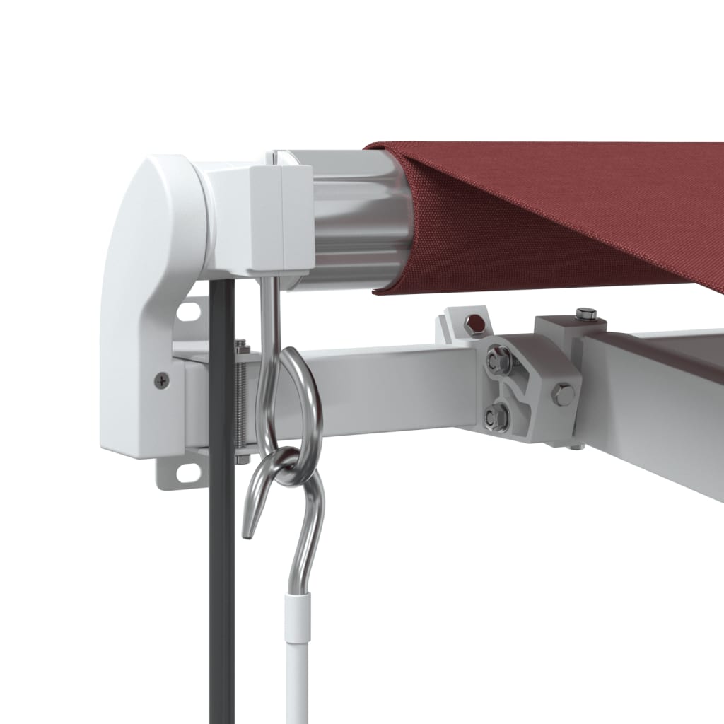 Automatisk uttrekkbar markise burgunder 450x300 cm