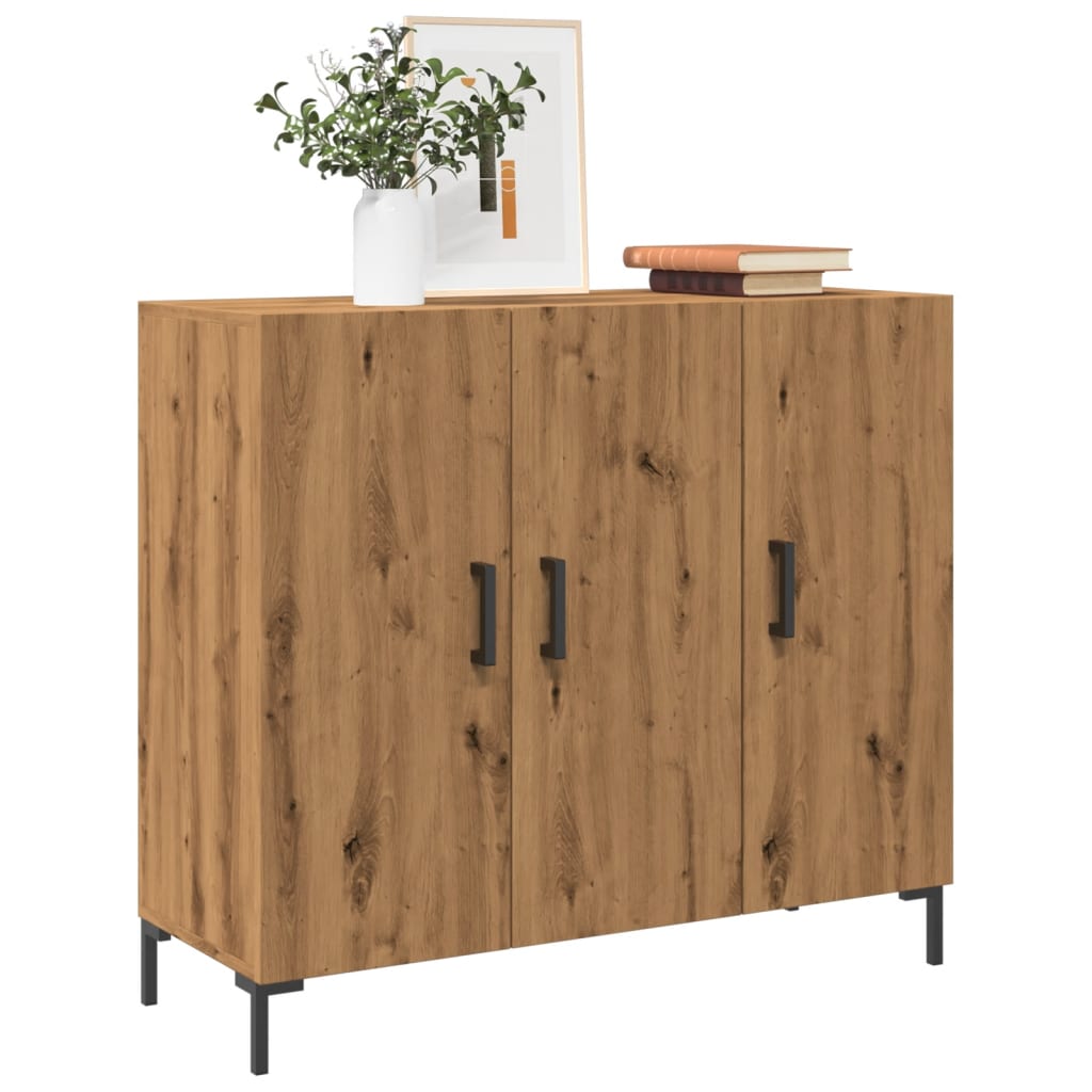 Skjenk Artisan Eik 90X34X80 Cm Konstruert Tre
