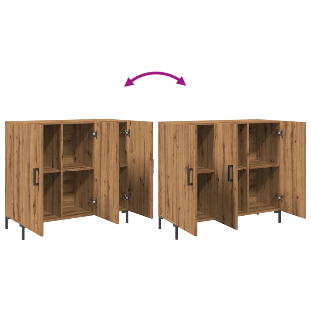Skjenk Artisan Eik 90X34X80 Cm Konstruert Tre