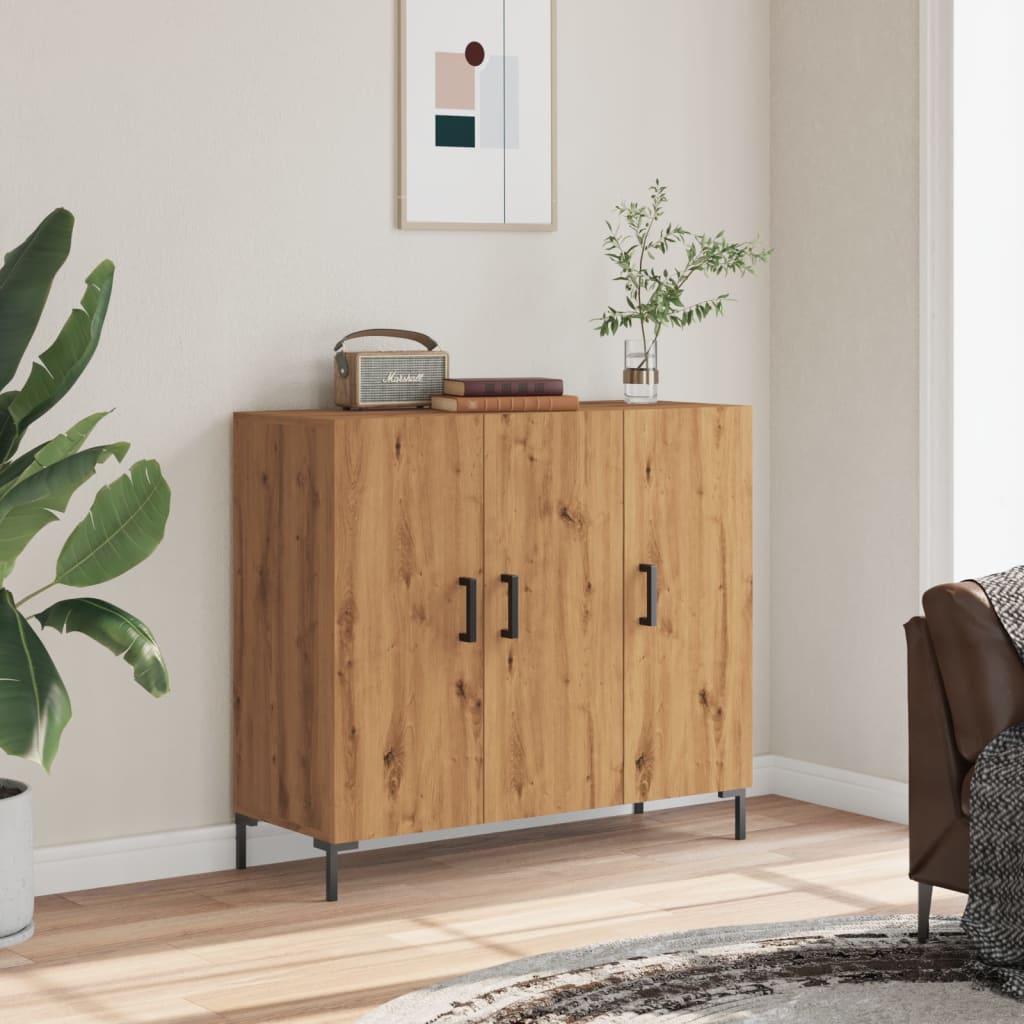Skjenk Artisan Eik 90X34X80 Cm Konstruert Tre