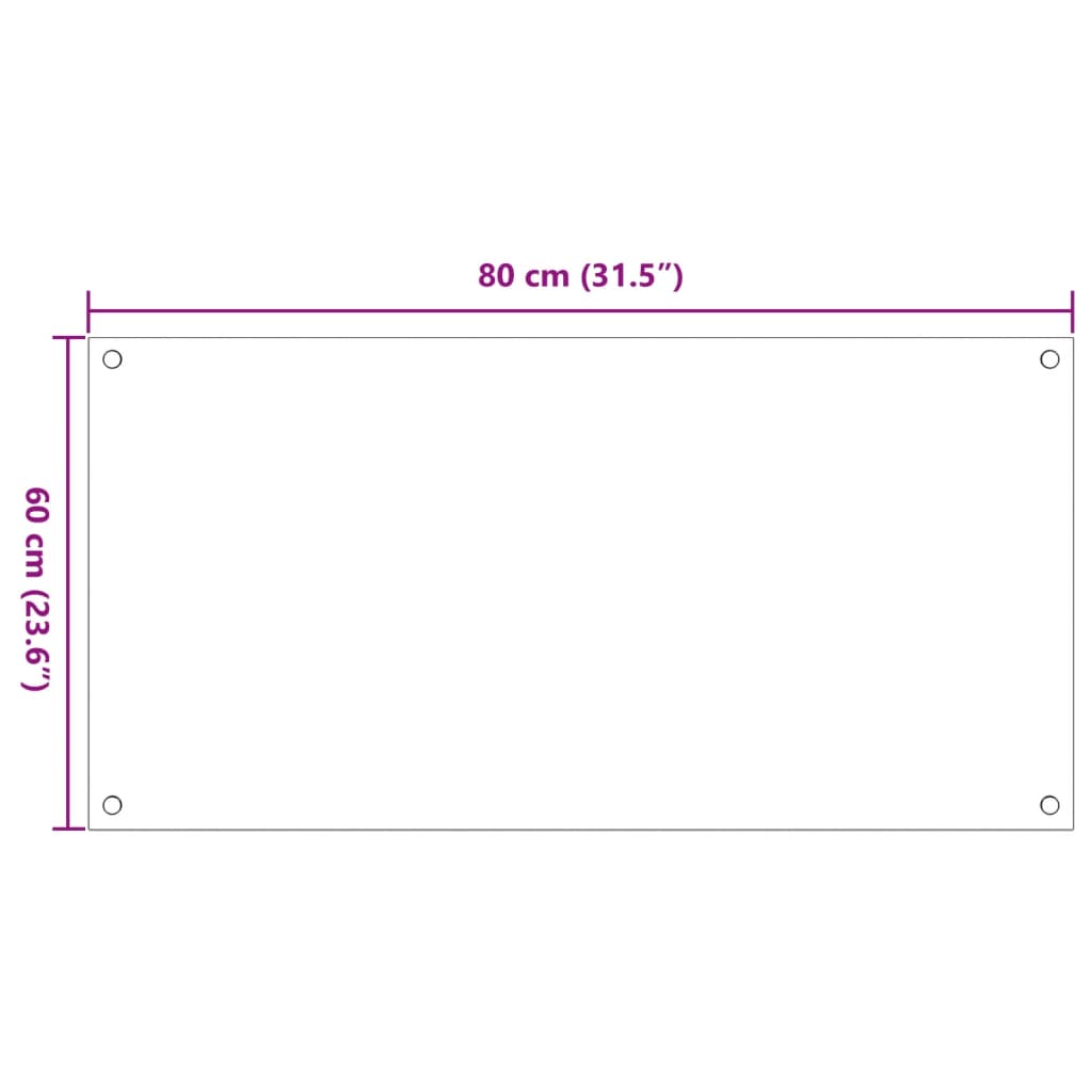 Kjøkkenplater 2 stk svart 80x60 cm herdet glass