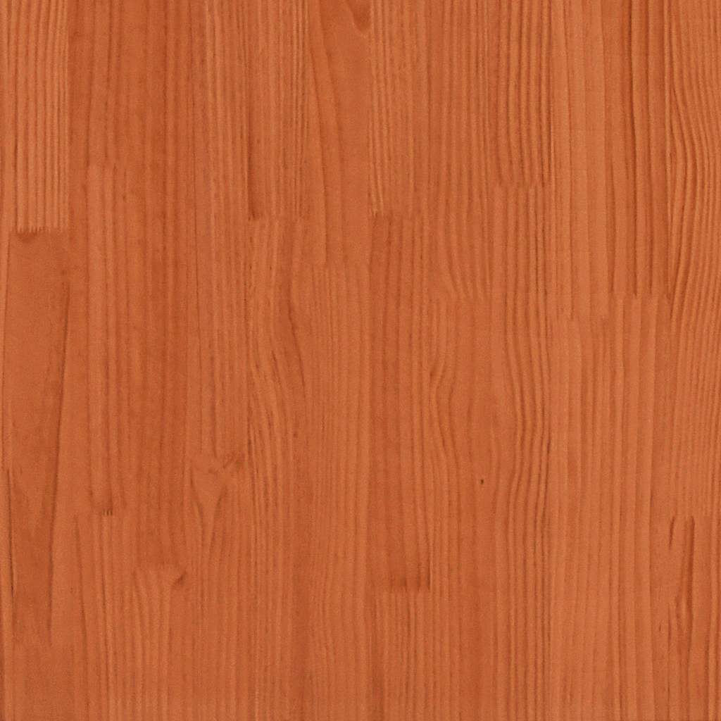 Bokhylle Sengegavl L-Formet Voksbrun 100 Cm Heltre Furu