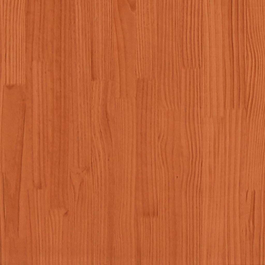 Bokhylle Sengegavl L-Formet Voksbrun 90 Cm Heltre Furu