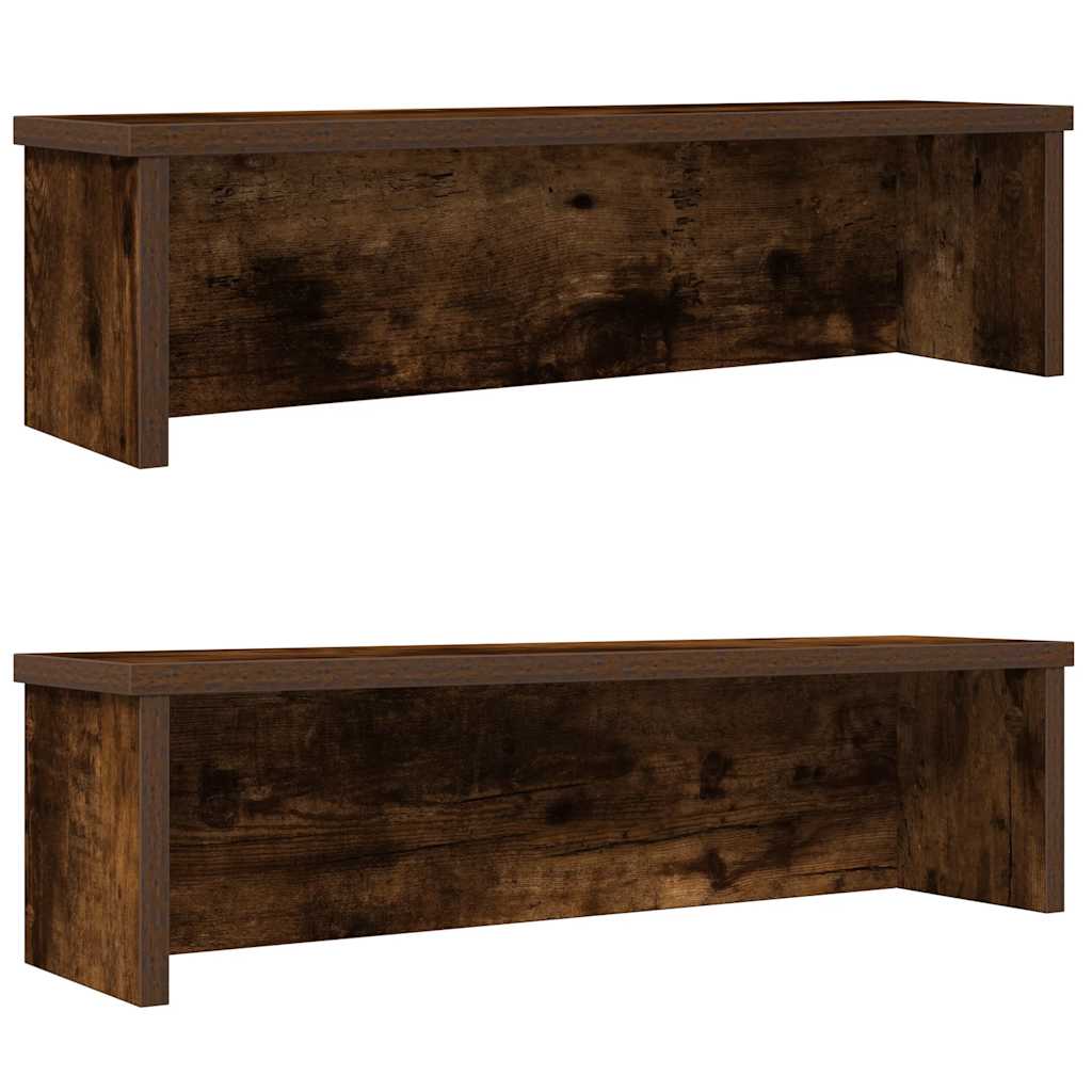 Kjøkkenstativer stablebare 2 stk røkt eik 50x15x16 cm