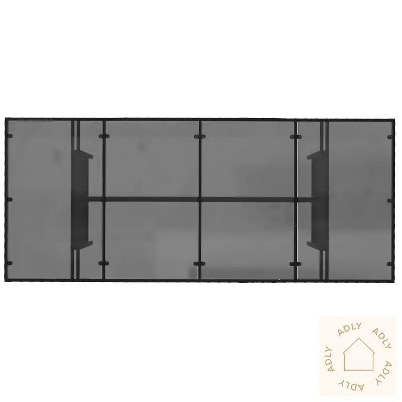 9 Delt Hage Spisebord Svart Poly Rott