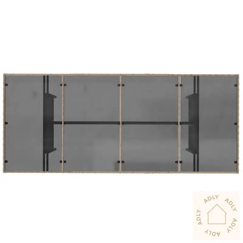 9-Delers Hage Spise Gruppe Beige Poly Rottning