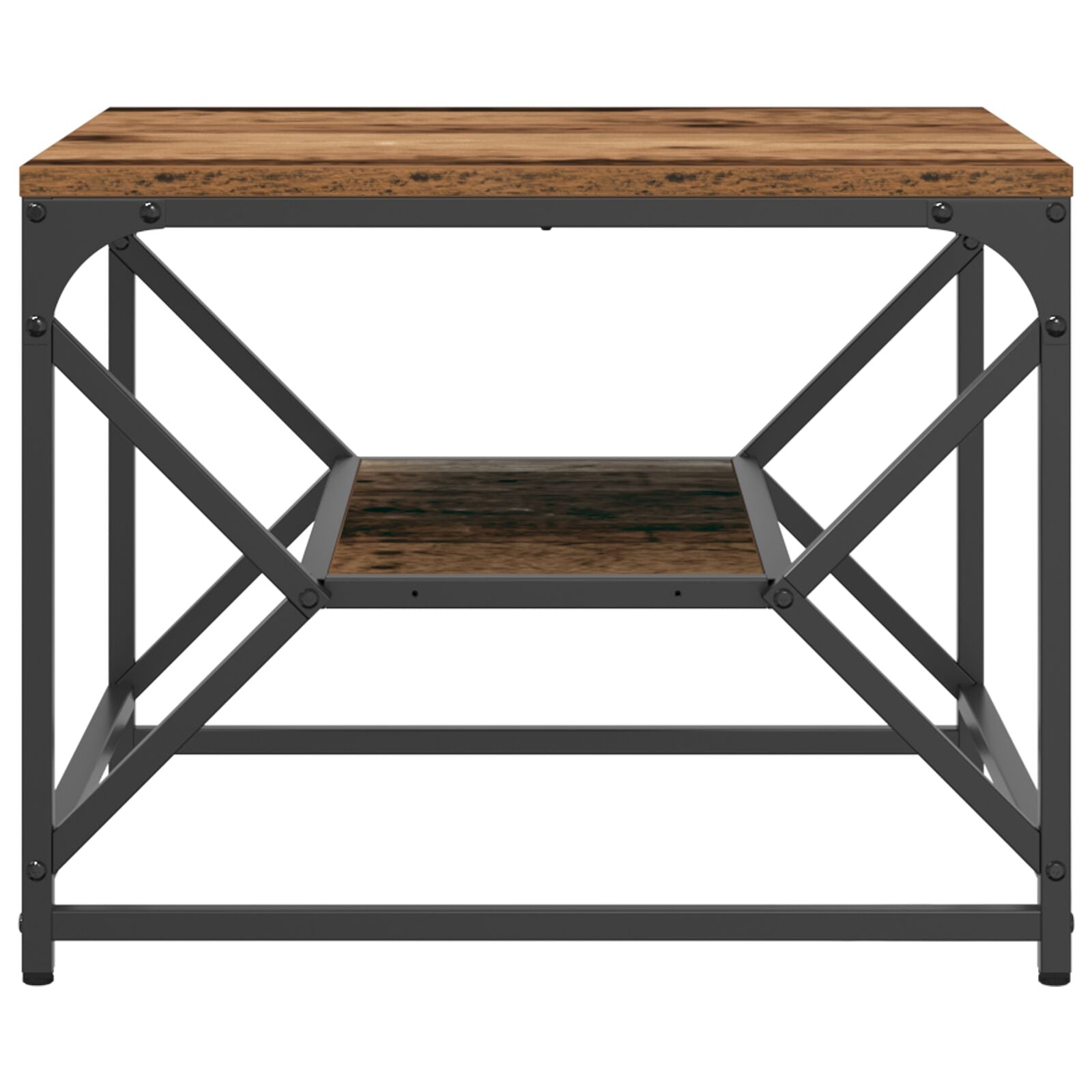 Kaffebord med Hylle - Gammelt Tre 51x50x40 cm - Ingeniørtre