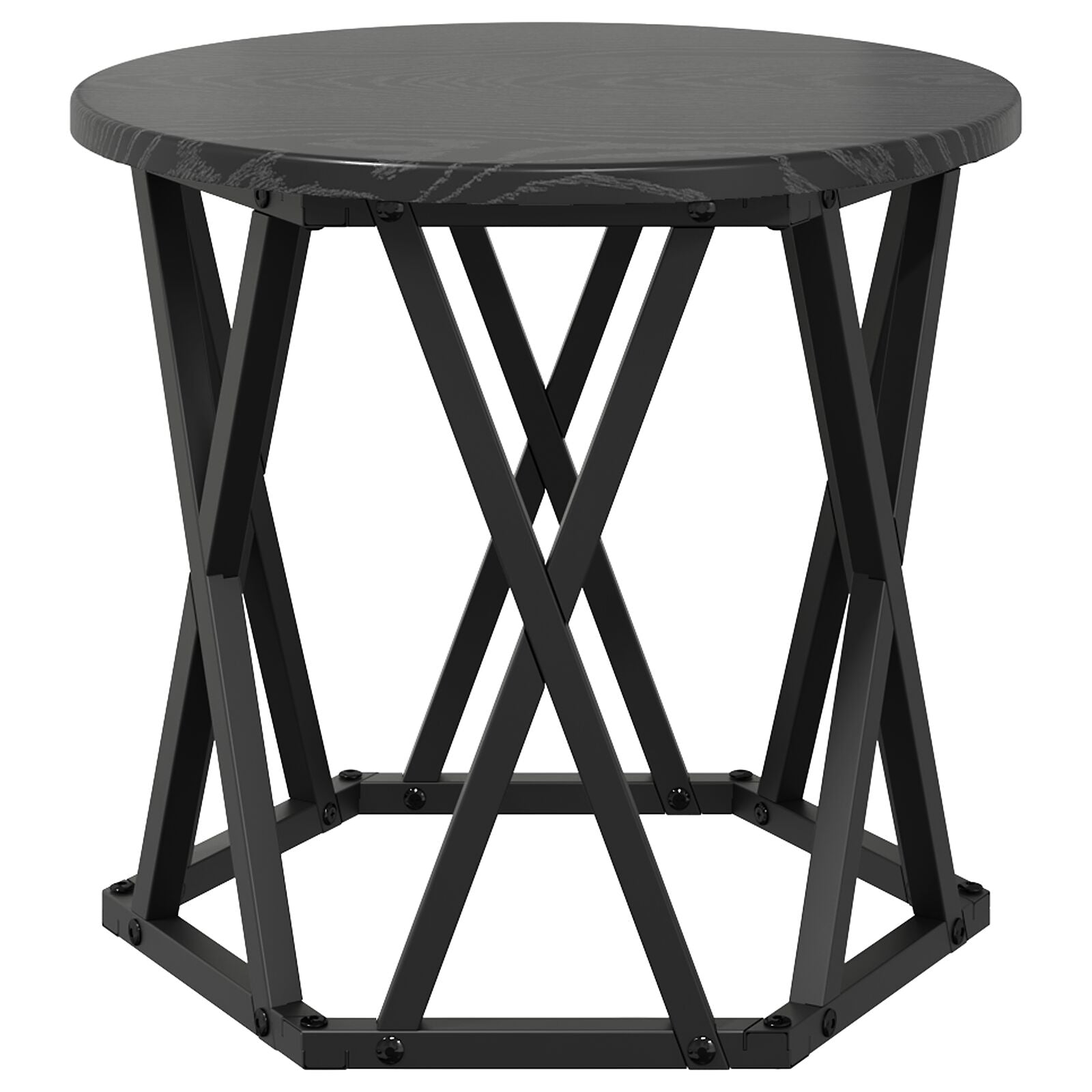 Nesting Sidebord 3 stk Svart Eik Konstruert Tre