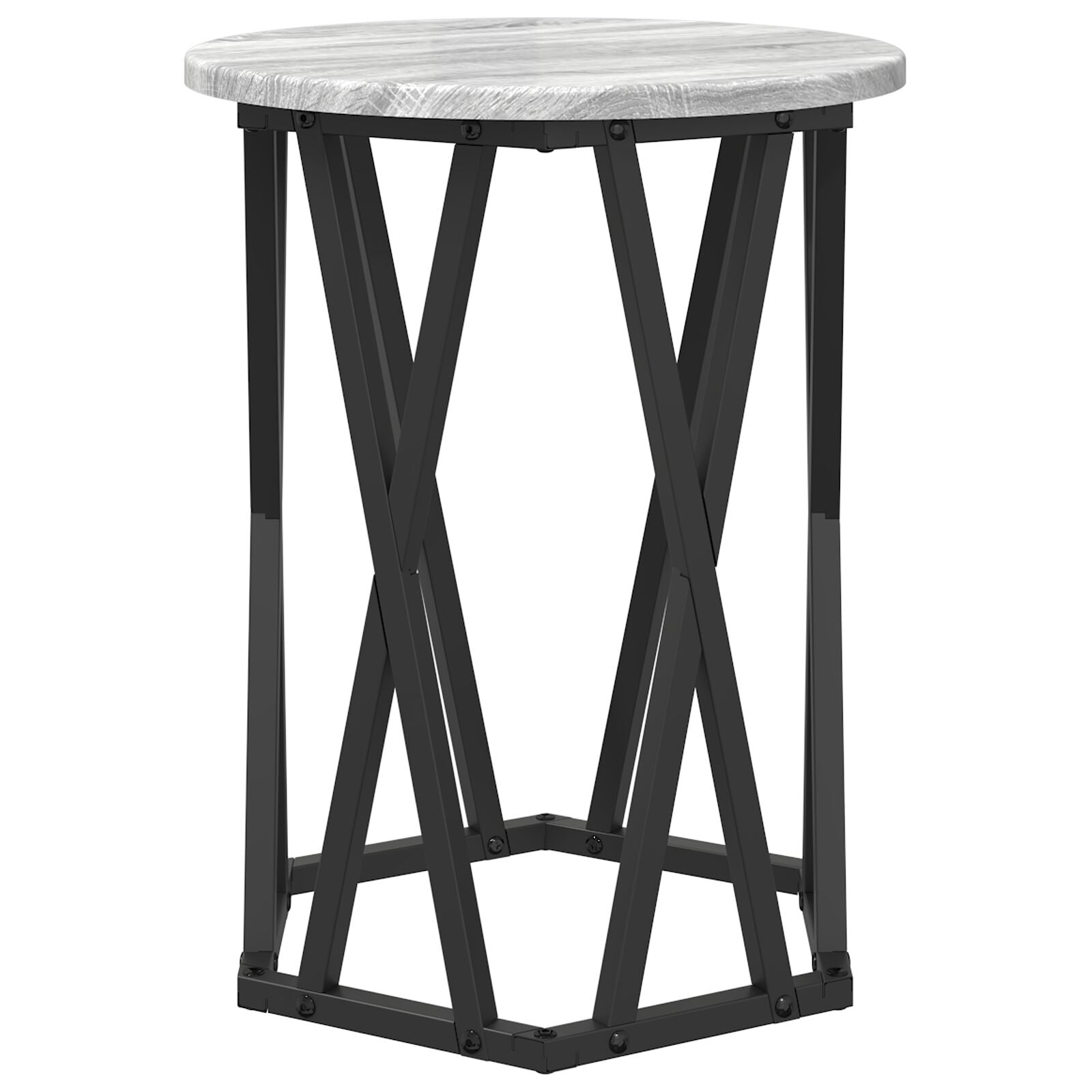 Sidebord 2 stk Grå Sonoma Konstruert Tre