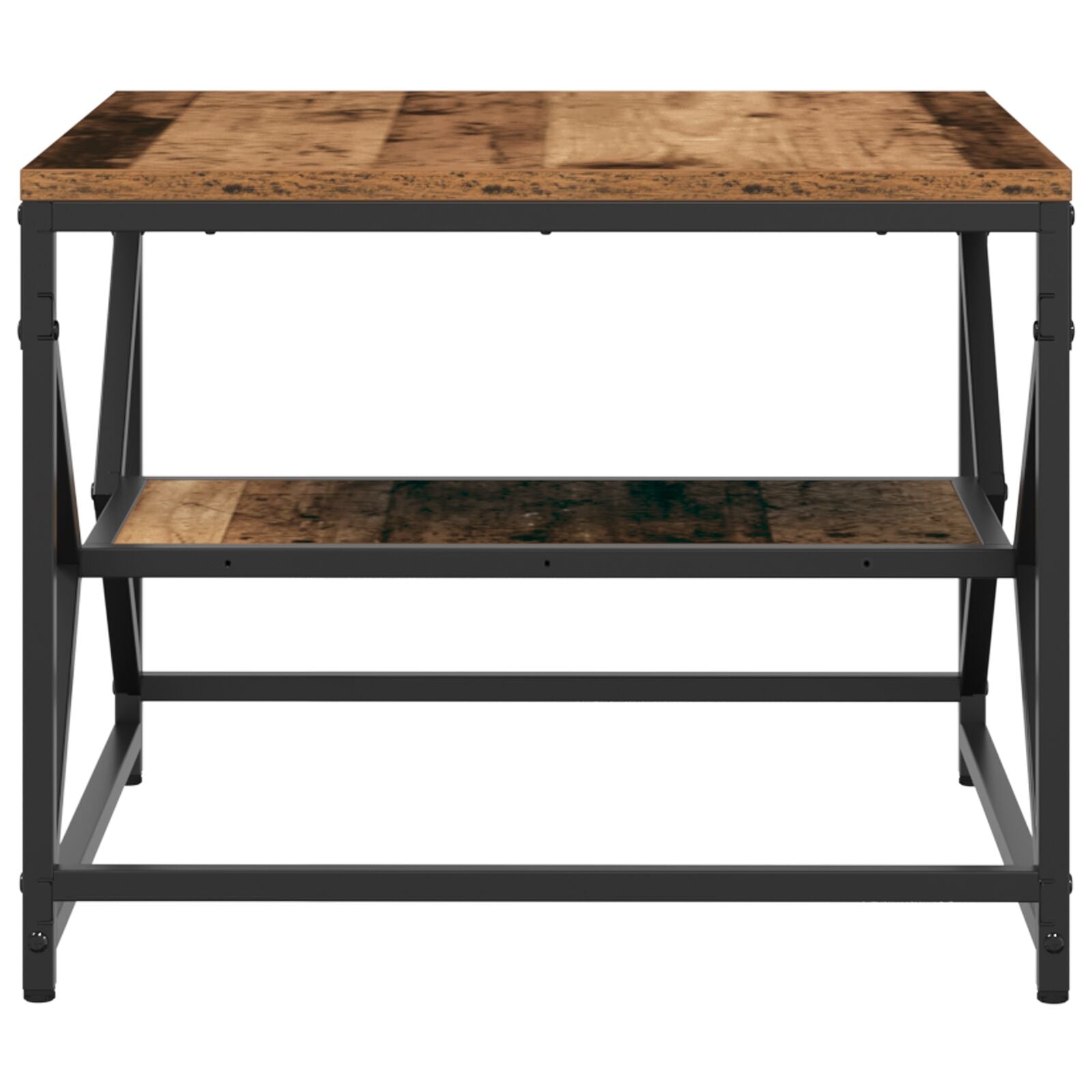 Kaffebord med Hylle - Gammelt Tre 51x50x40 cm - Ingeniørtre