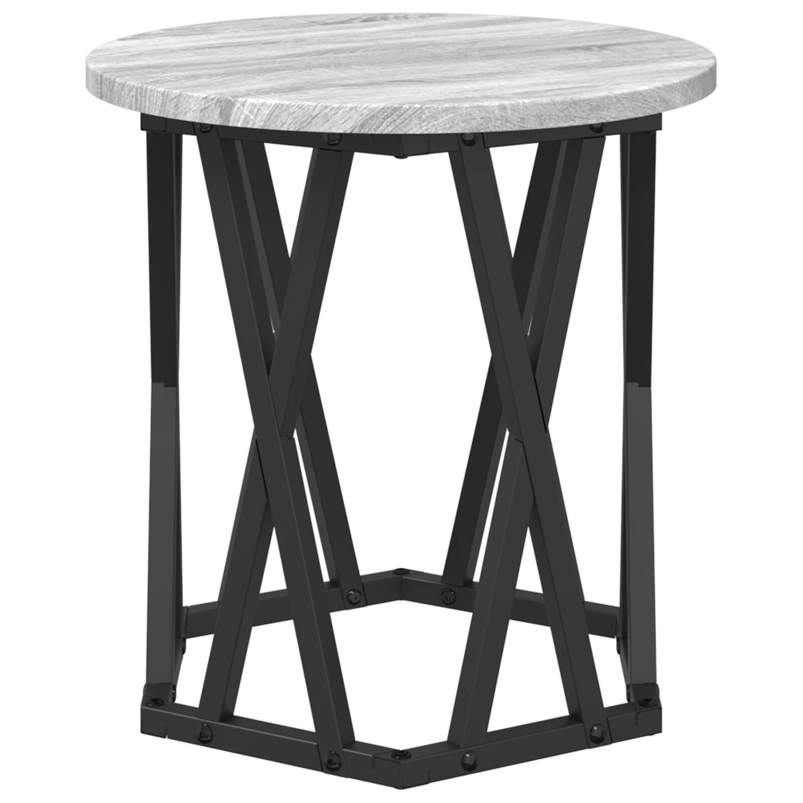 Stablende Sidebord 2 stk Grå Sonoma Ingeniørtre