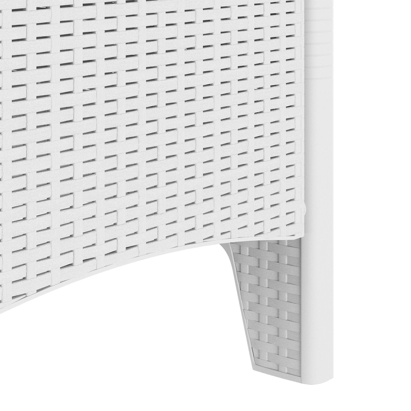 Hagemøbler Sett med 4 Hvit Rattan Standard Holdbar Utemøbler