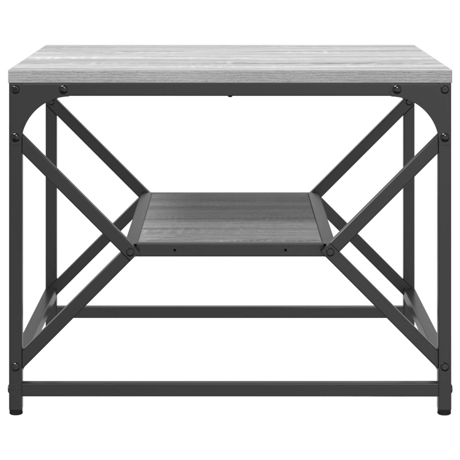 Kaffebord med Hylle - Grå Sonoma - 51x50x40 cm - Laget av Konstruert Tre