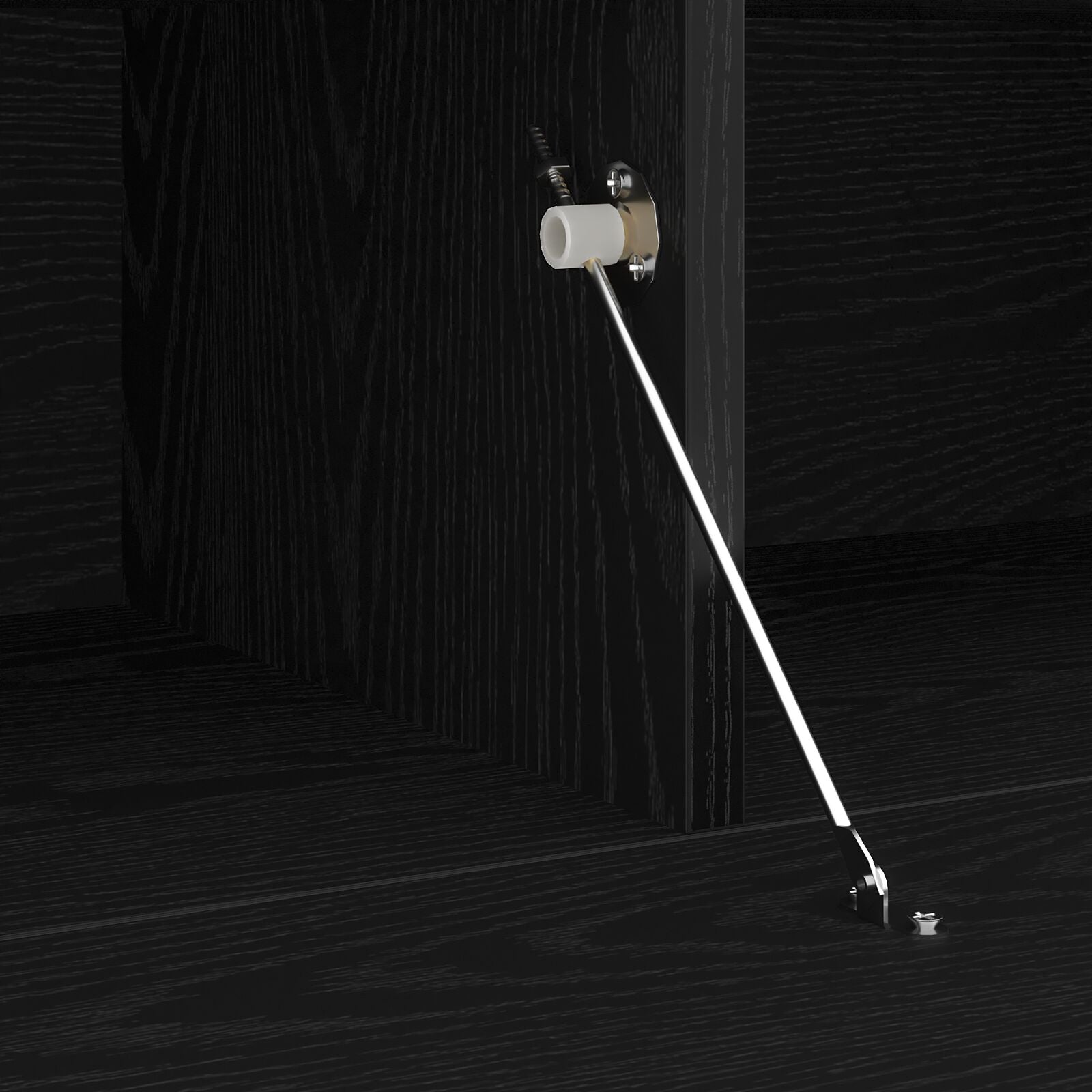 TV-stativer 2 stk med LED-lamper i svart eik og konstruert tre, vidaXL TV-stativ med LED-lamper - Svart eik - 195x35x40 cm - Laget av konstruert tre
