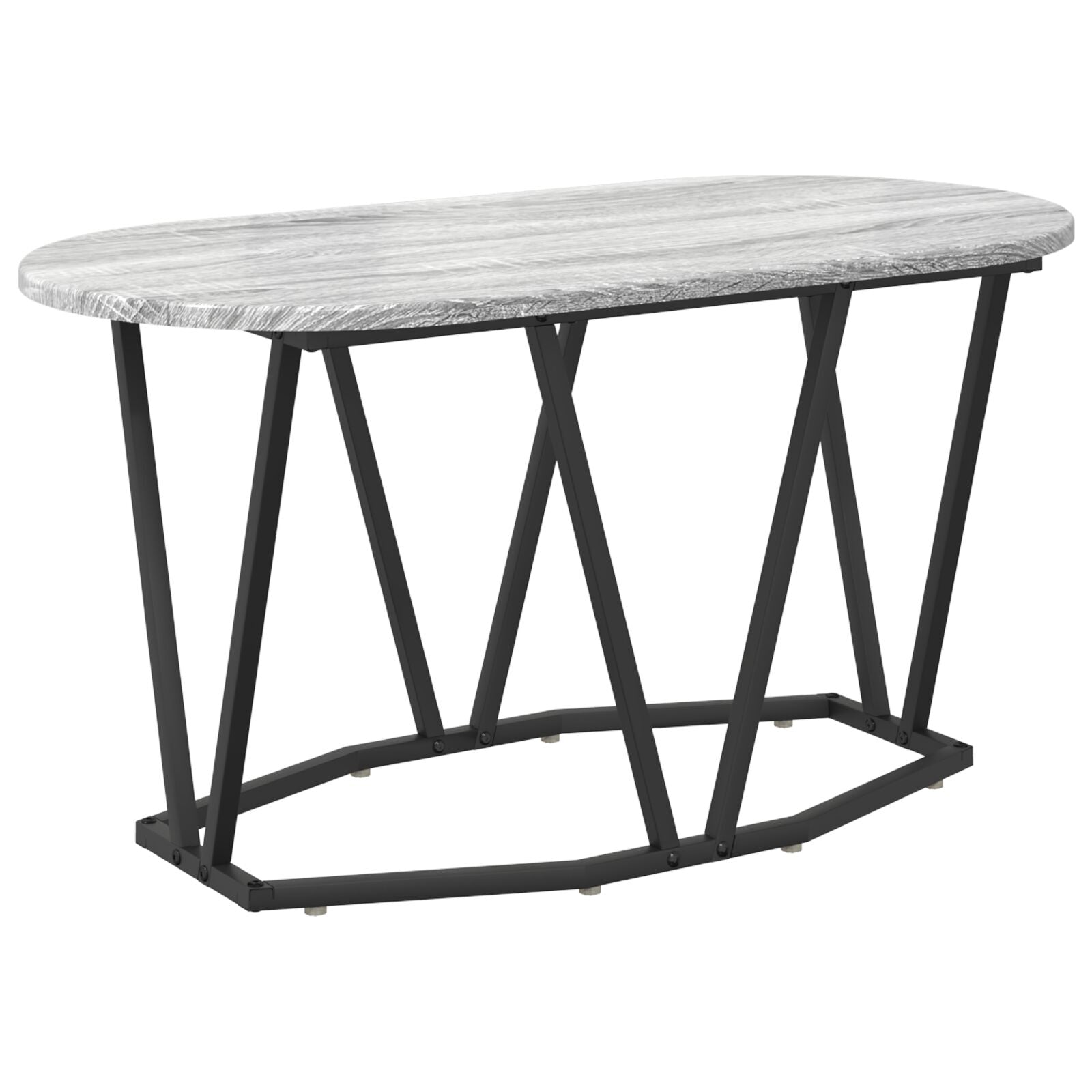 Grå Sonoma Kaffebord - 80x40x40.5 cm, laget av konstruert tre og metall