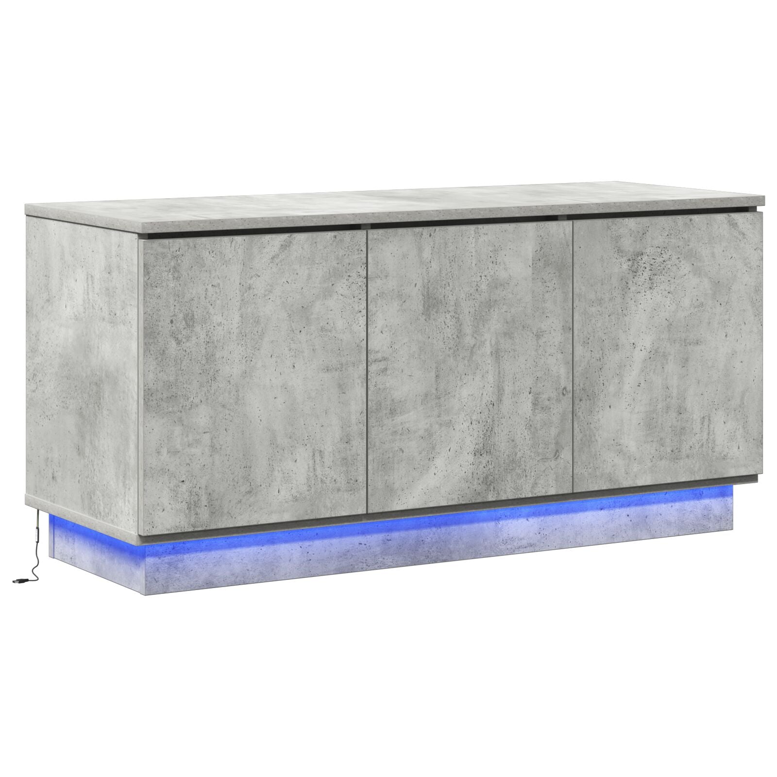 TV-skap betonggrå 100x38x49 cm konstruert tre