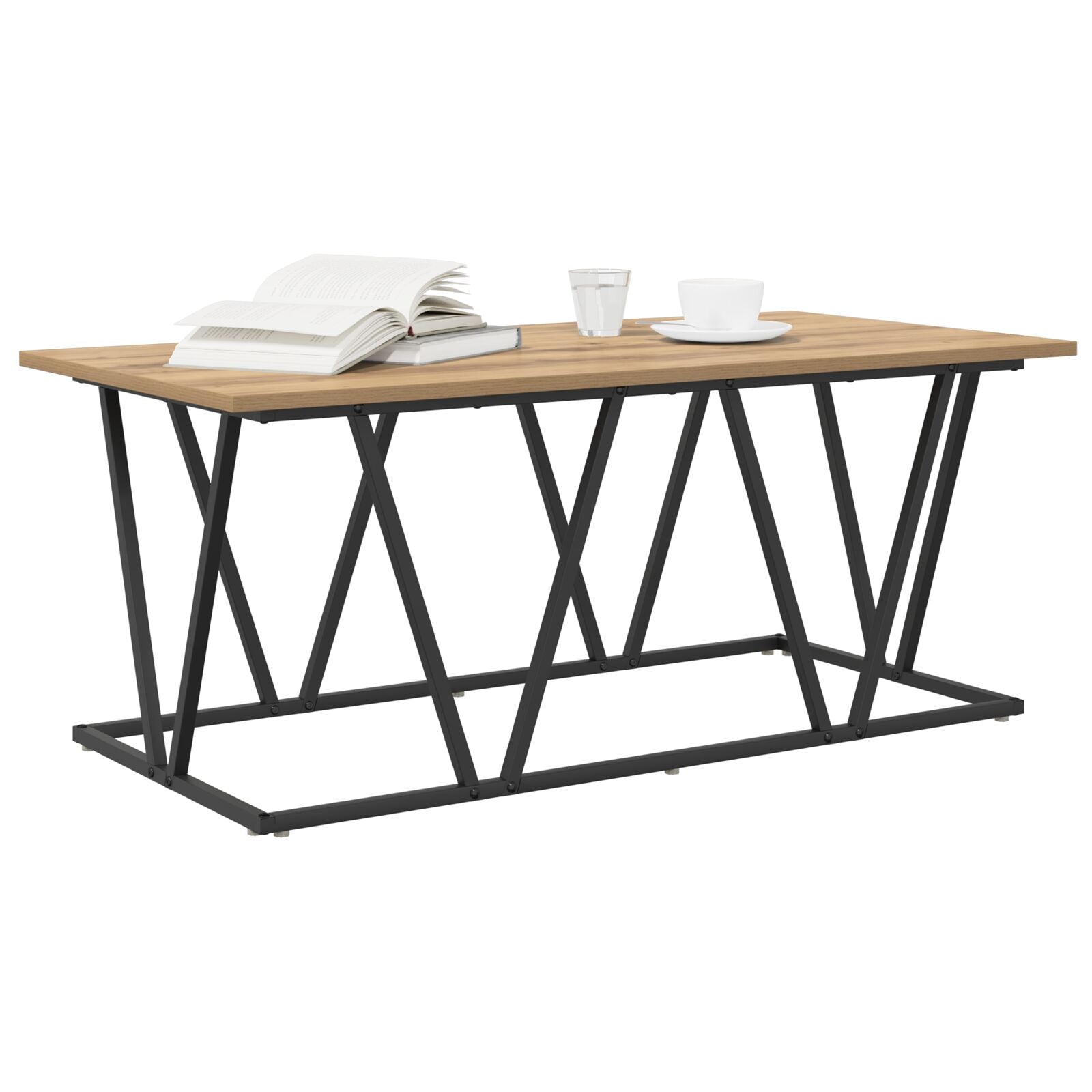 Kaffebord Artisan Eik 100x50x40 cm Ingeniørtre og Metall