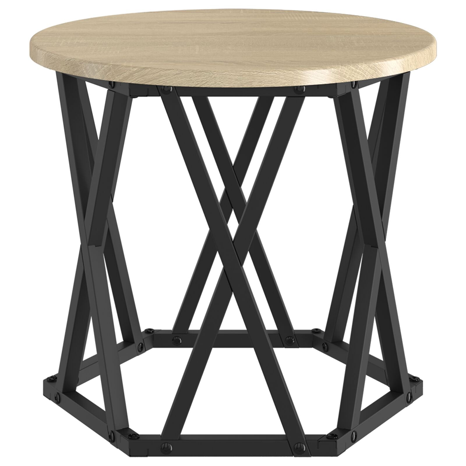 Nesting Side Tables 3 stk Sonoma Eik Ferdigbehandlet Tre