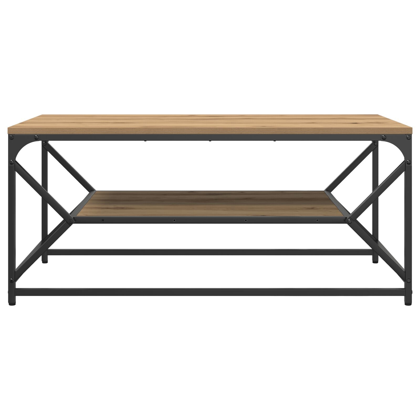 Kaffebord med hylle i artisan eik 90x50x40 cm Laget av tre