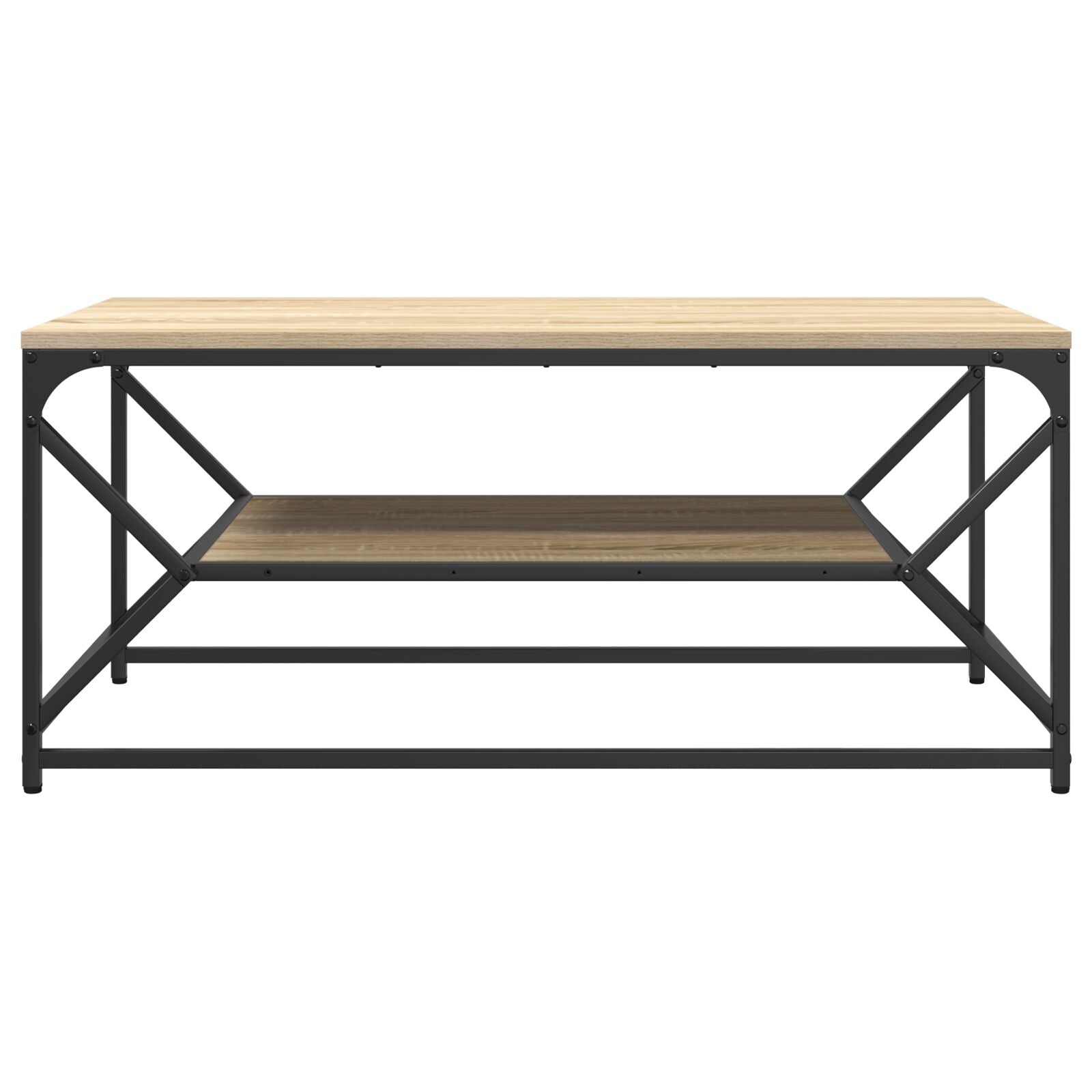 Kaffebord med Hylle Sonoma Eik 90x50x40 cm Konstruktivt Tre