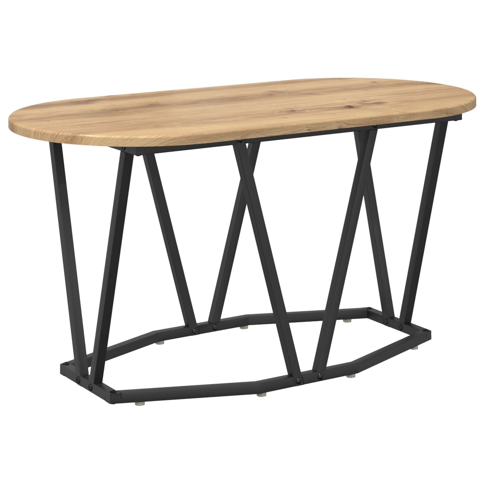 Kaffebord Artisan Eik 80x40x40,5 cm Laget av Tre og Metall