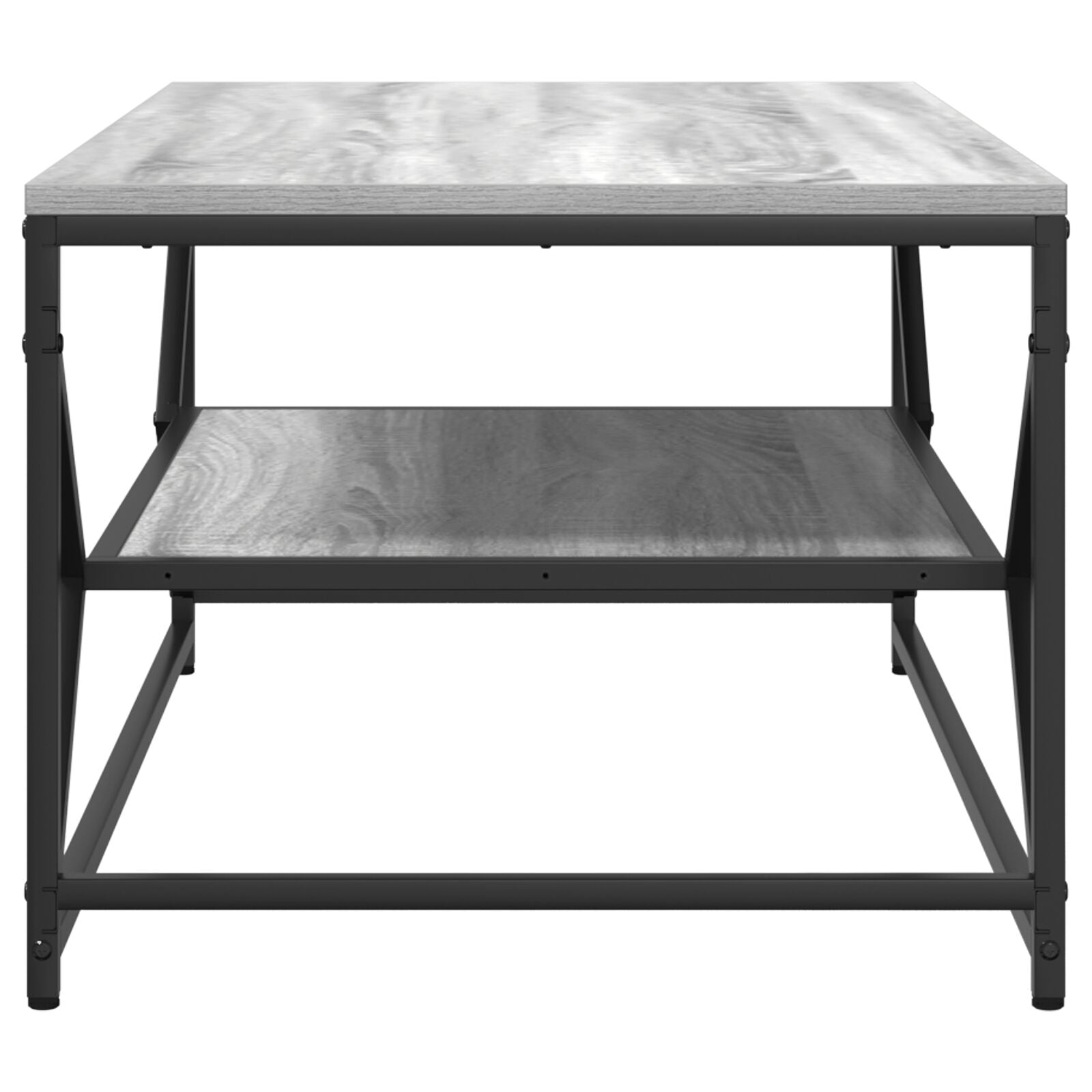 Kaffebord med Hylle Grå Sonoma 90x50x40 cm Konstruert Tre