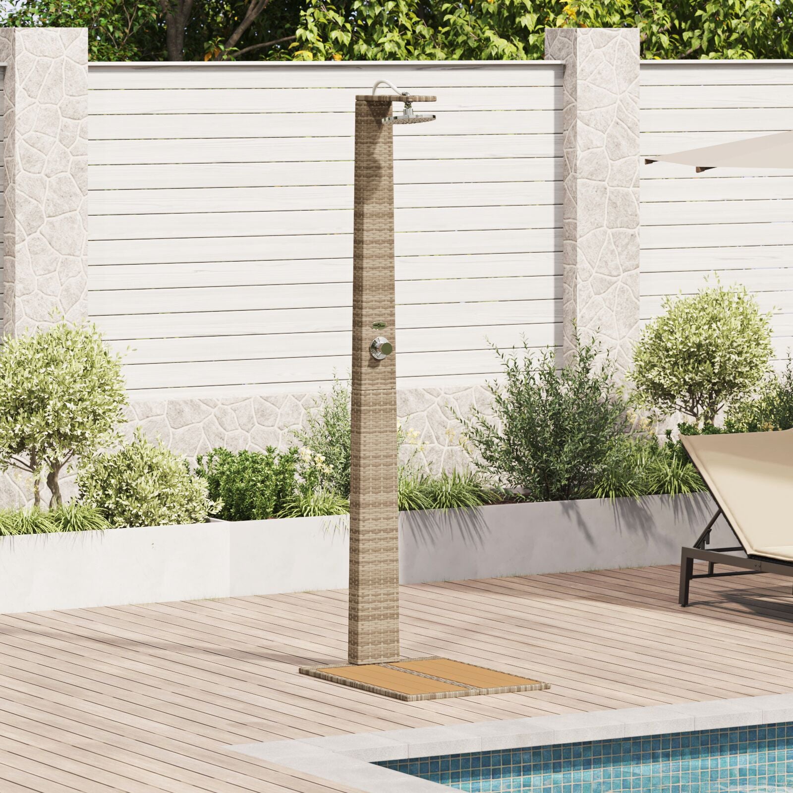 utedusj Beige Plast 60 x 80 x 214 cm Utedusj Rektangulær