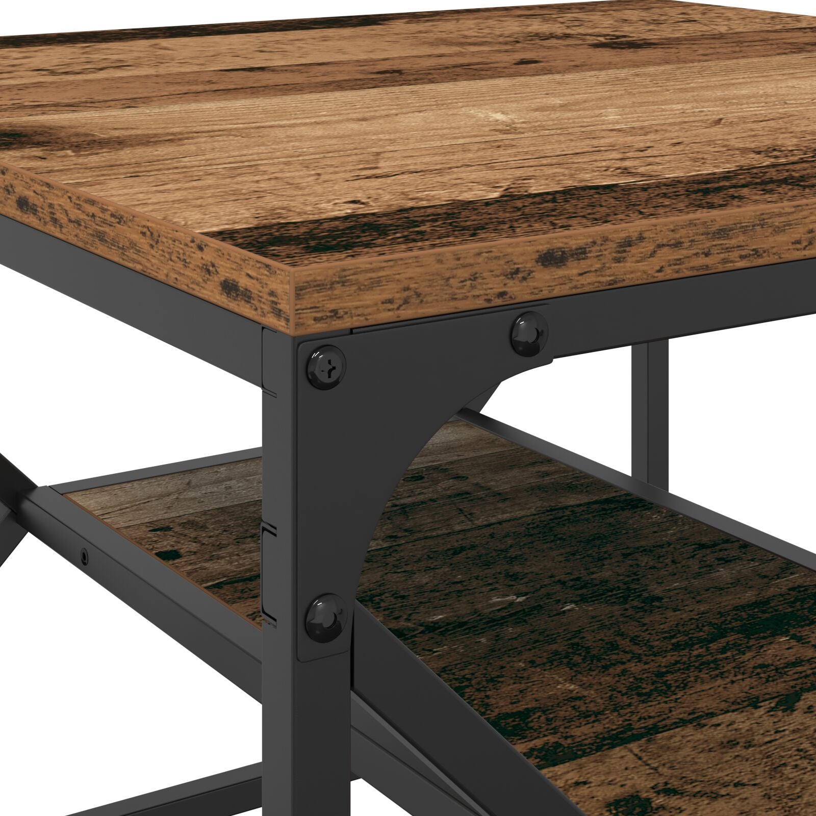 Kaffebord med Hylle - Gammelt Tre 51x50x40 cm - Ingeniørtre