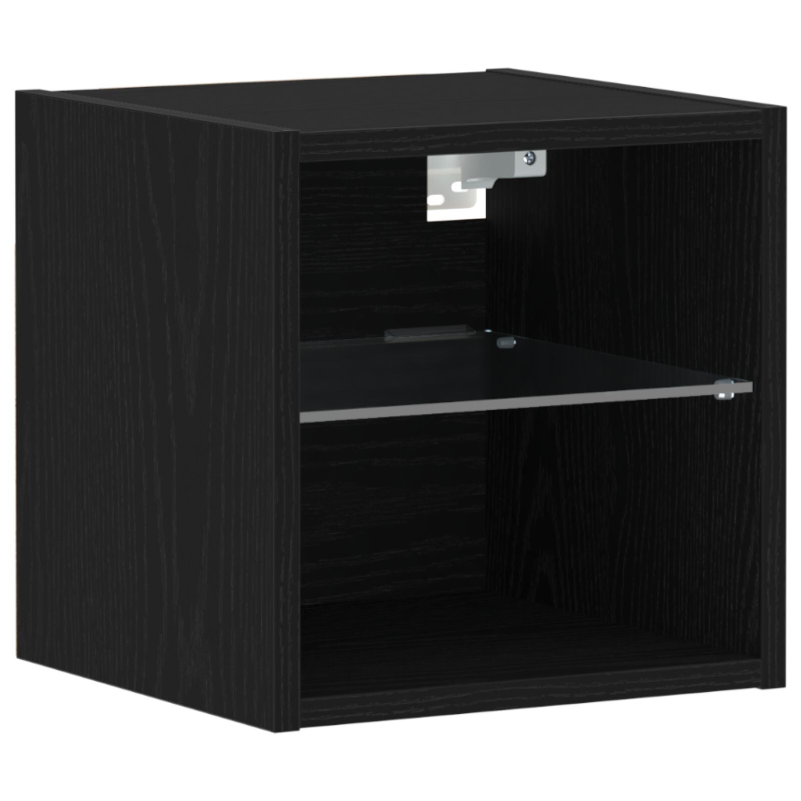 LED TV Cabinet Svart Eik 30x28,5x30 cm Konstruert Tre