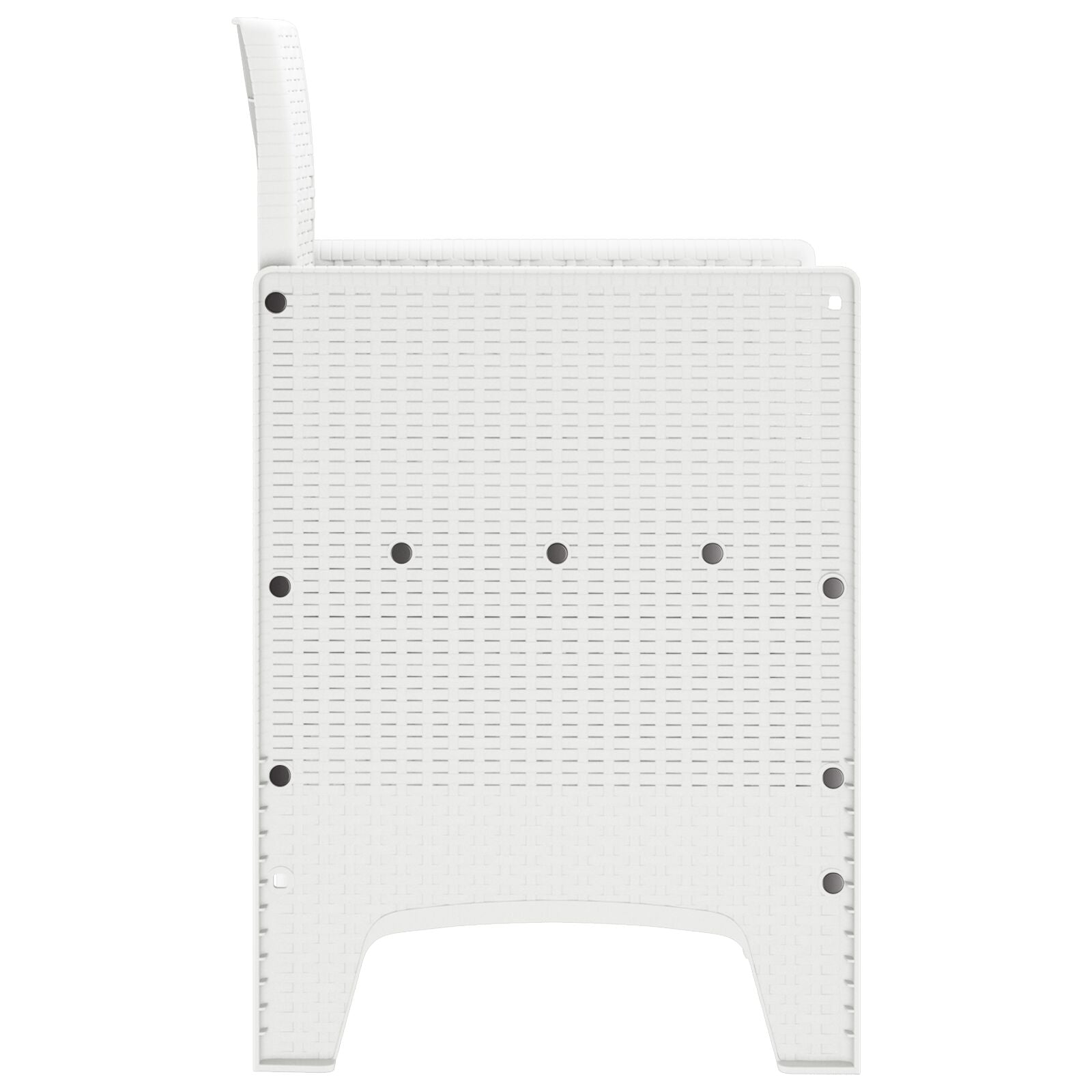 Hagemøbler Sett med 4 Hvit Rattan Standard Holdbar Utemøbler