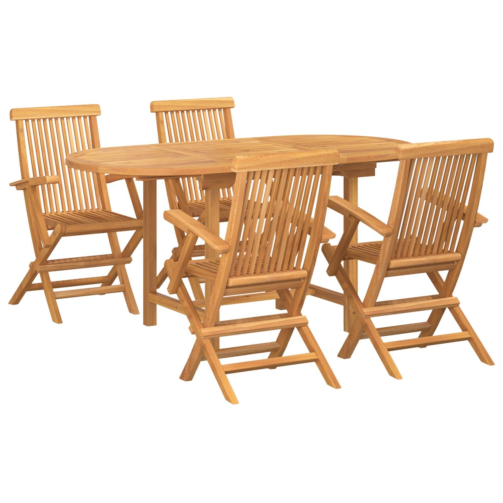 5-delt hagemøbelsett i solid teak