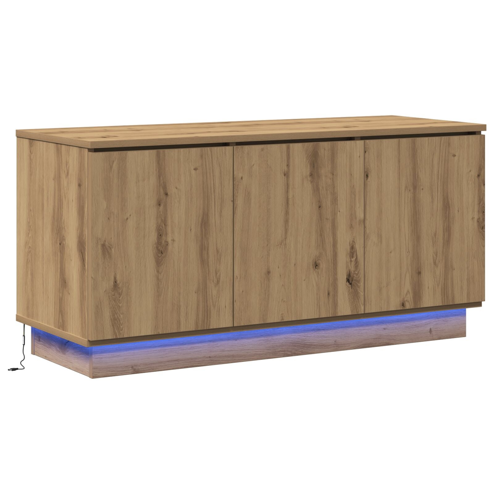 TV-skap Håndlaget eik 100x38x49 cm Konstruert tre