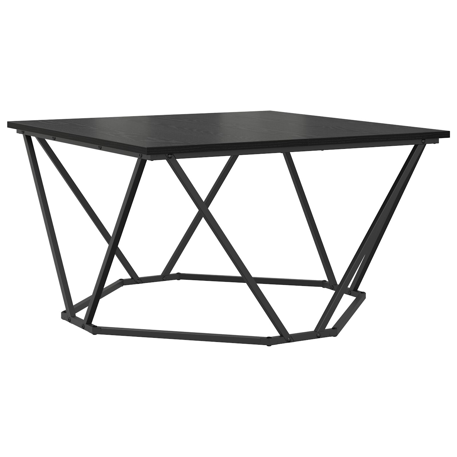 Kaffebord Svart Eik 80x80x45 cm Ingeniørtre