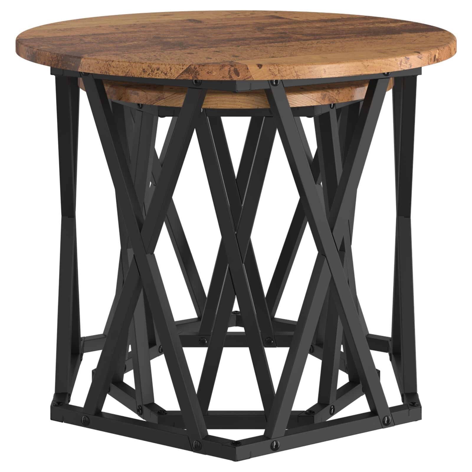 Nesting Sidebord 2 stk Gammelt Tre Ingeniørtre