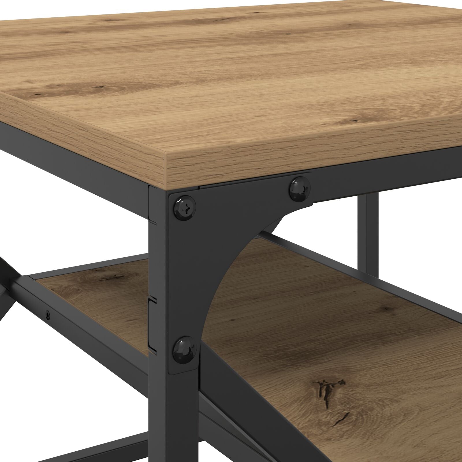 Kaffe Bord med Hylle i Artisan Eik 51x50x40 cm Lagd av Tre