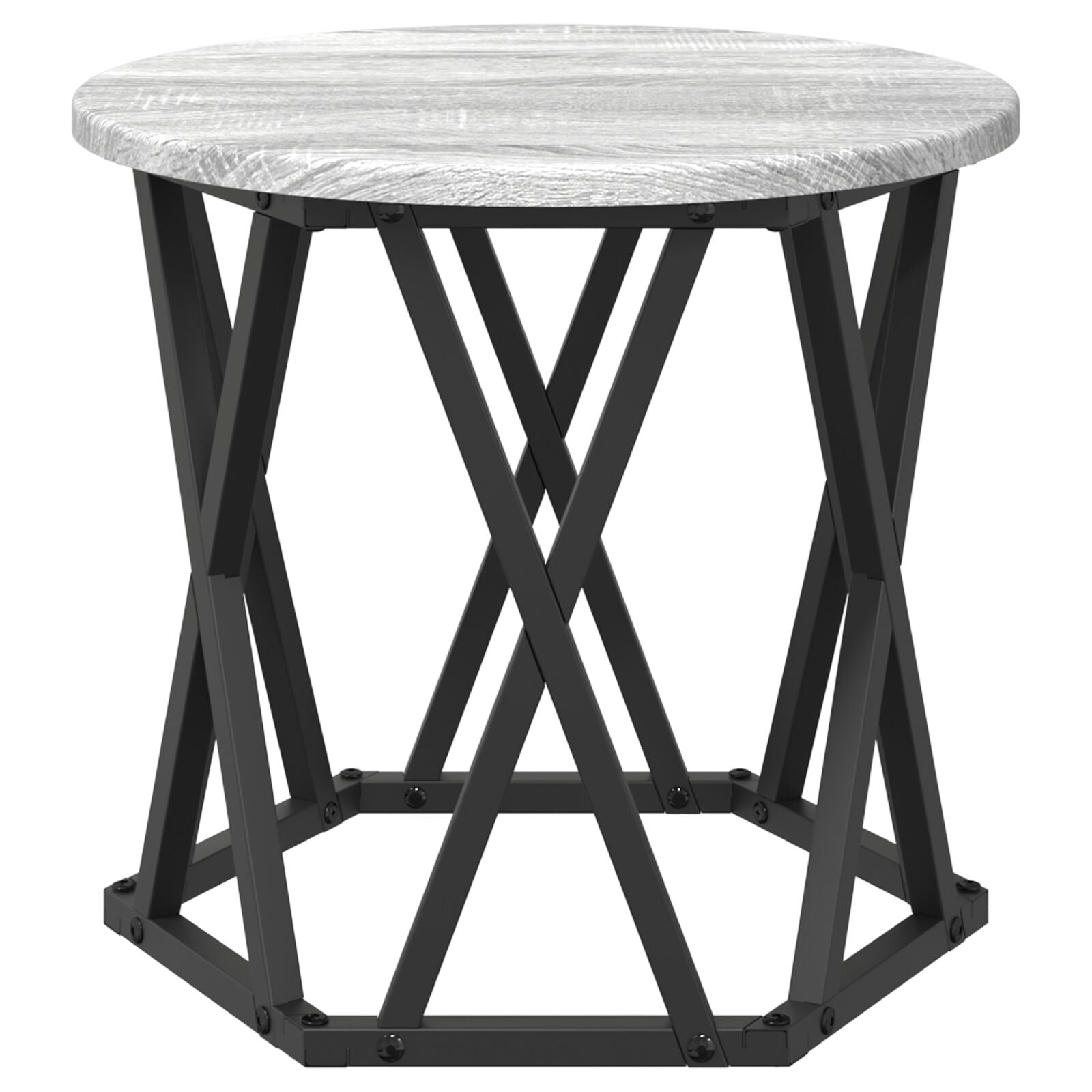 Nesting Side Tables 3 stk Grå Sonoma Konstruert Tre
